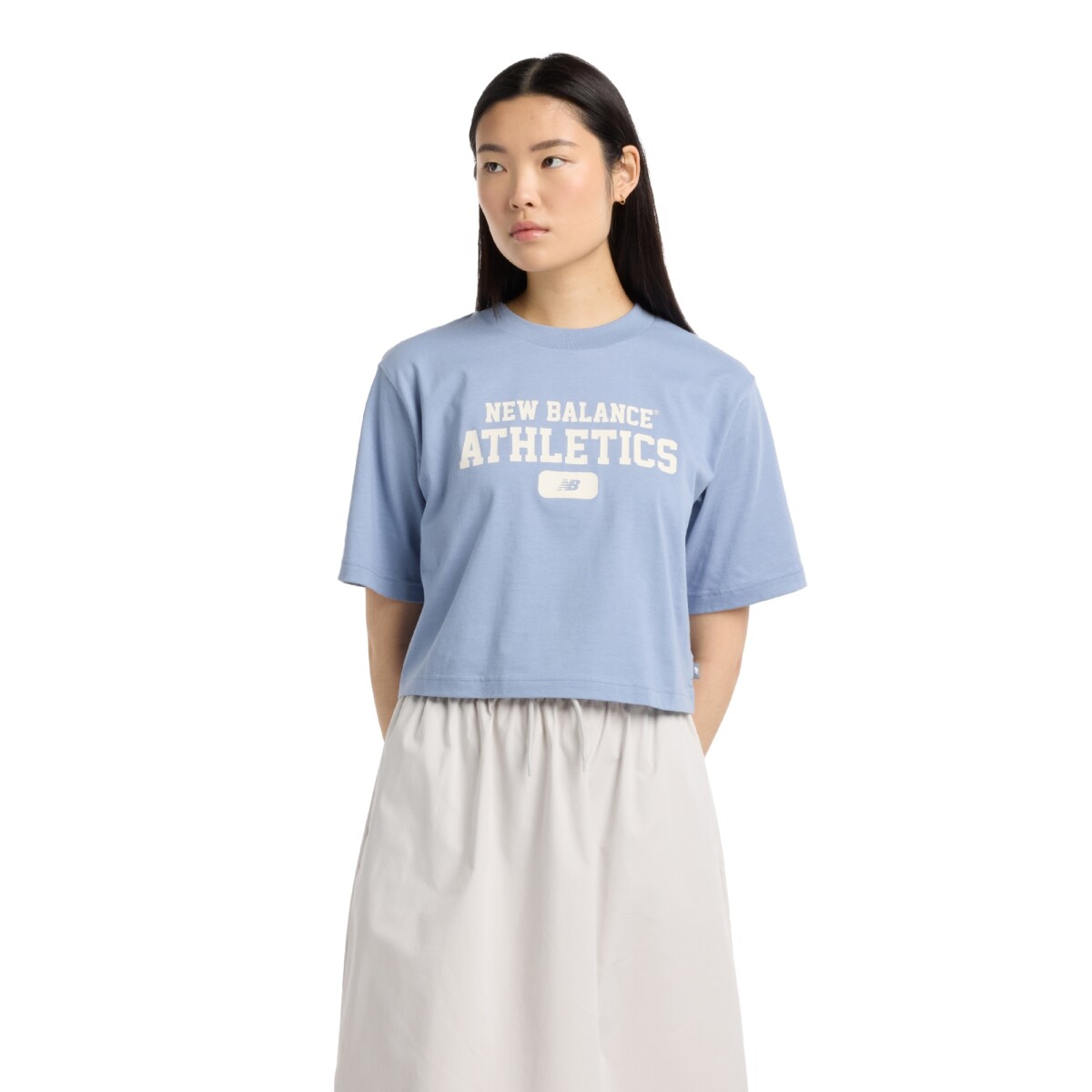 Remera New Balance de Dama - Heritage Relaxed - WT51530DUS - BLUE 
