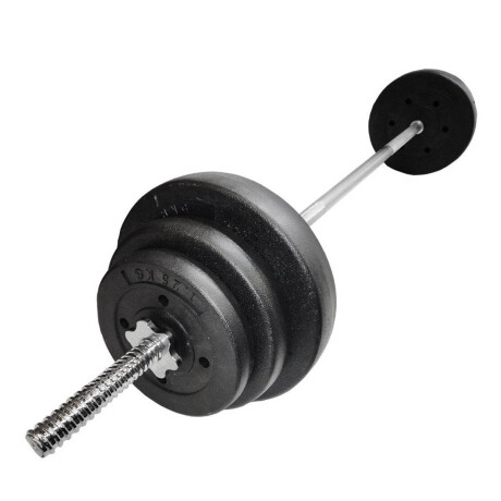 Set Barra Maciza 1.80m +50kg Discos Pesas Importado 8x5kg + 4x2.5kg
