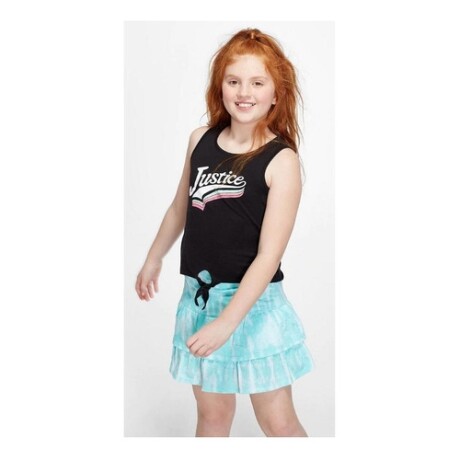 Pollera mini turquesa para niña Justice original Celeste