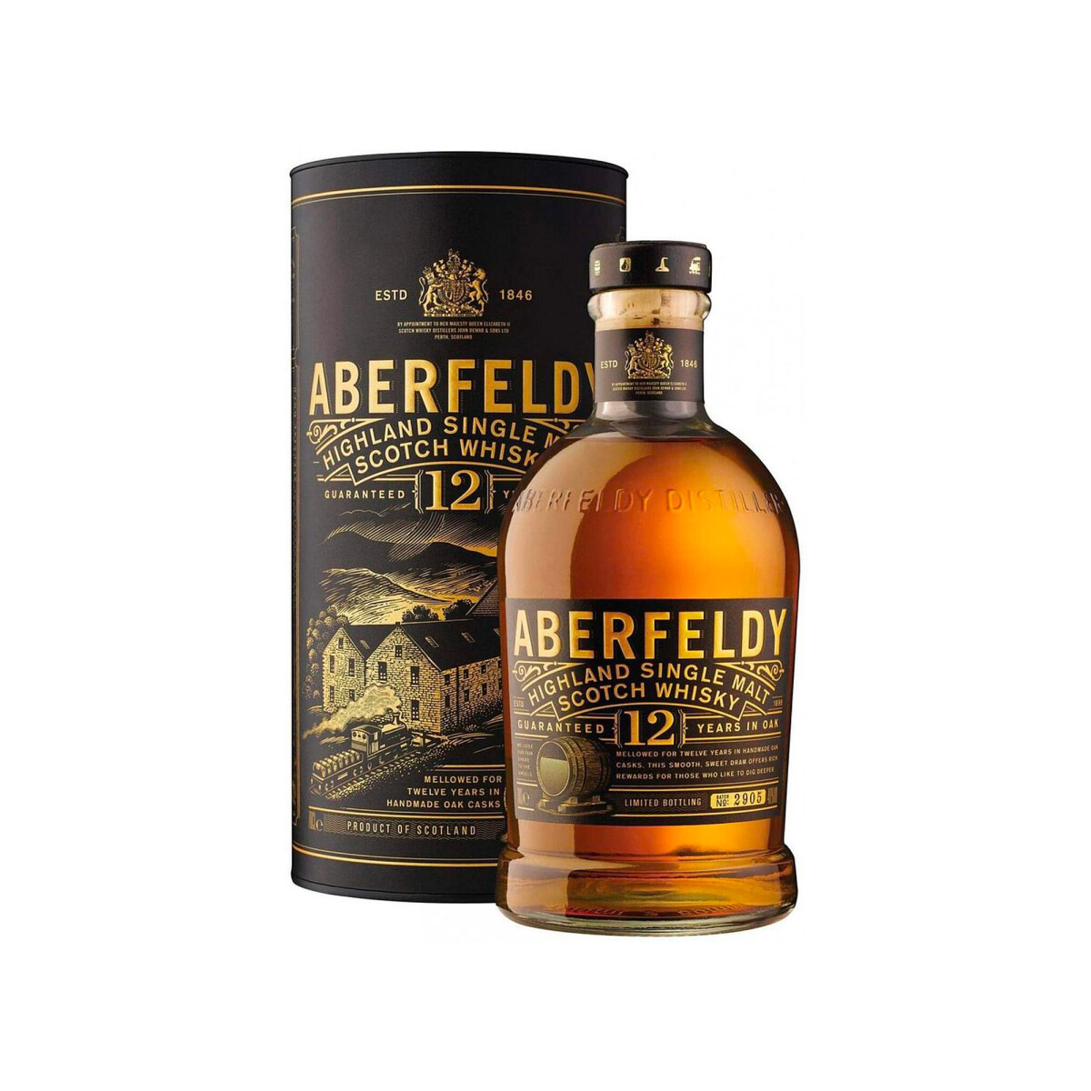 Whisky de Malta Escocés Aberfeldy 12 Años - 750 ml 