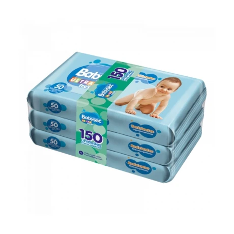 PACK 3 PAQUETES DE TOALLITAS HUMEDAS BABYSEC 50 UNIDADES C/U PACK 3 PAQUETES DE TOALLITAS HUMEDAS BABYSEC 50 UNIDADES C/U