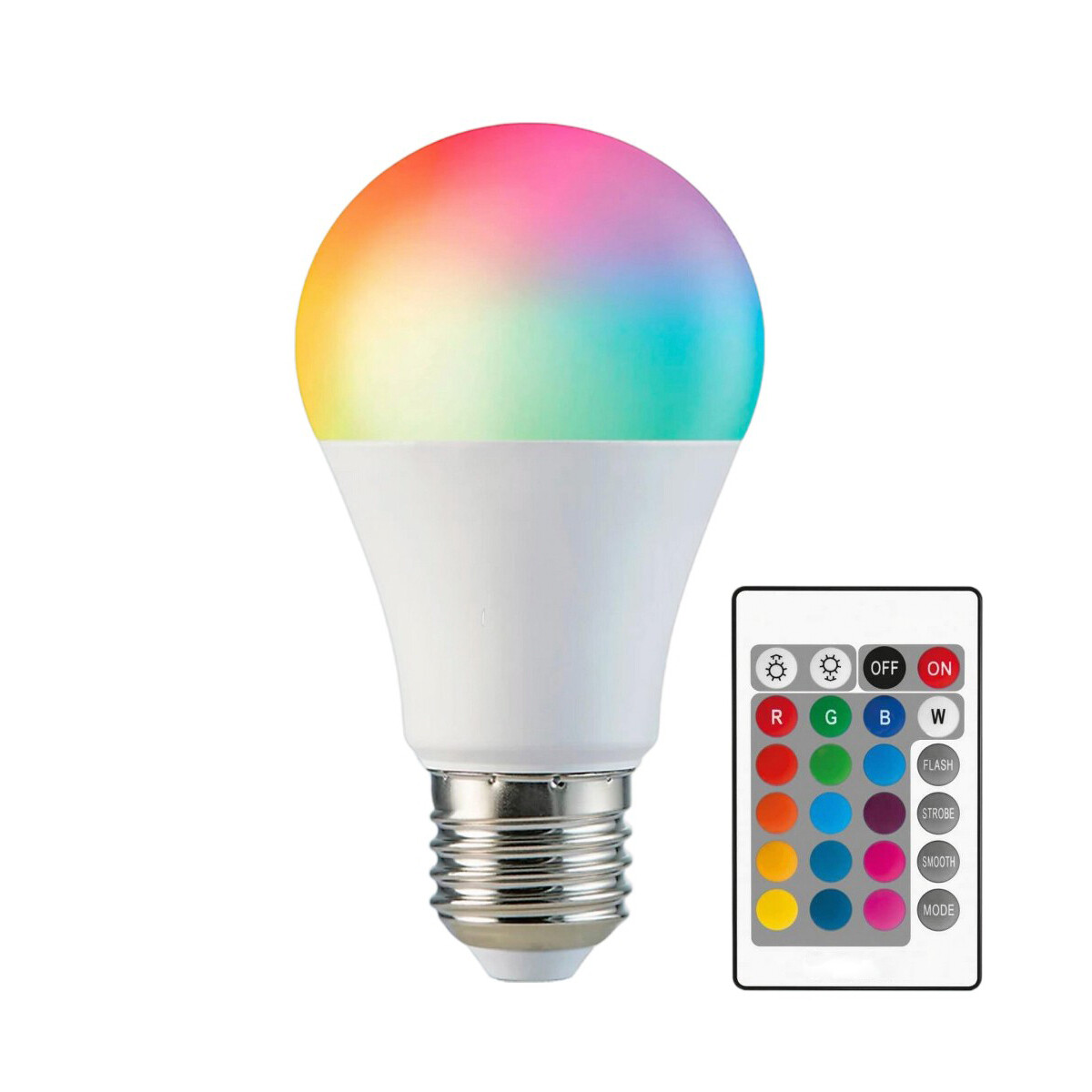 LÁMPARA LED A60 BLUETOOTH RGBW CONTROL REMOTO 