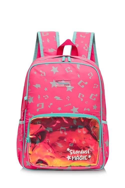 Mochila con diseño musical Fucsia