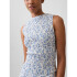 V-SL SMOCKED MB TOP BLUE FLORAL