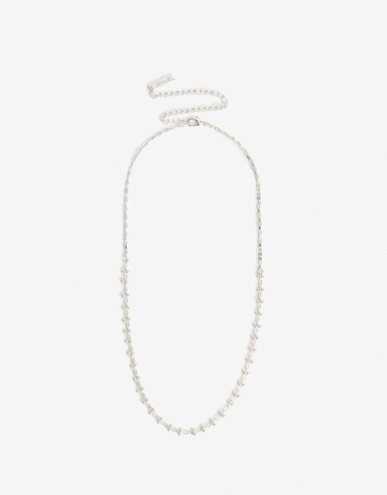 Collares Cortos Metal Collar Corto Cubic Zirconia - Plateado