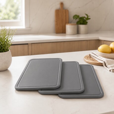 Tabla de Corte Set 3 Unidades 32x20 cm Gris Legacy Berghoff Tabla de Corte Set 3 Unidades 32x20 cm Gris Legacy Berghoff