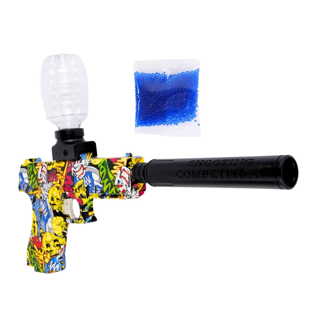 Pistola gel a bateria con silenciador 