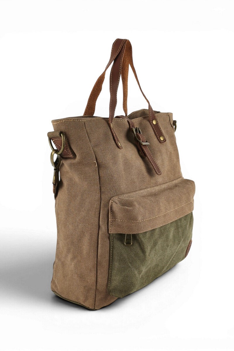 Bolso matera de lona Marrón