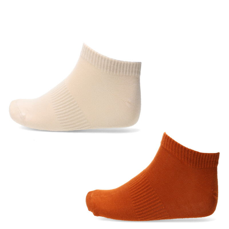 Medias Unisex N+ Basic Beige - Rojo Ladrillo