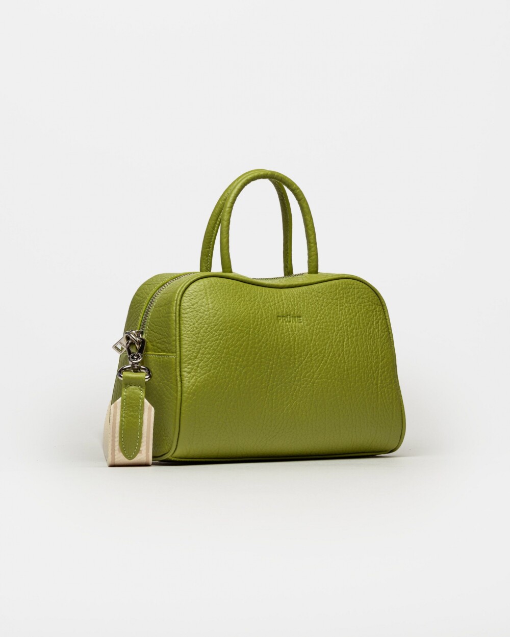 Cartera de mano The Club en cuero graneado Moss
