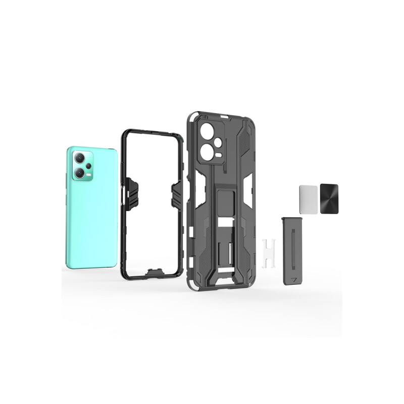 Protector rígido Xiaomi Redmi Note 12 5G con soporte color negro Protector Rígido Xiaomi Redmi Note 12 5g Con Soporte Color Negro