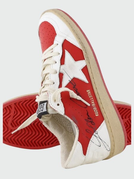 Golden Goose-Championes de cuero, Ballstar Rojo