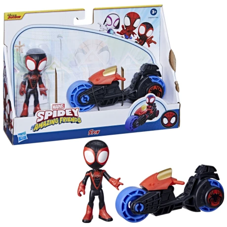Figura Spidey And His Amazing Friends 10 cm con Moto SPIN