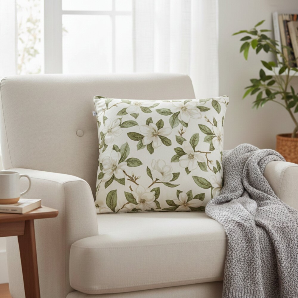 Almohadón 50x50 100% Algodón - Pilar Magnolia