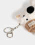 Llavero Peluche Llavero Y Charm De Peluche De Perrito - Blanco Crema