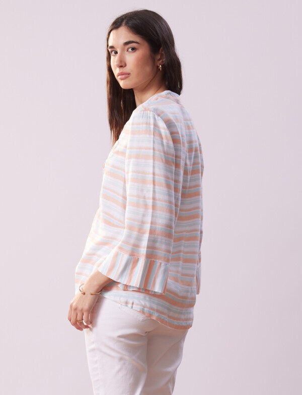 Blusa Lurex Lineas MULTI/BLANCO