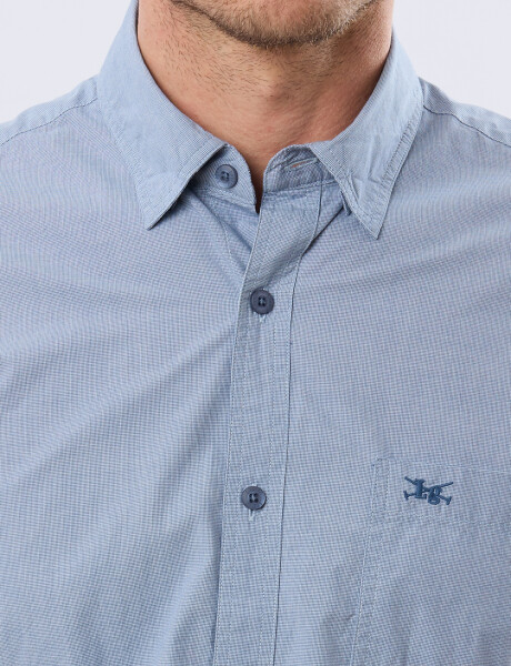 CAMISA CUADROS ALGODÓN Azul
