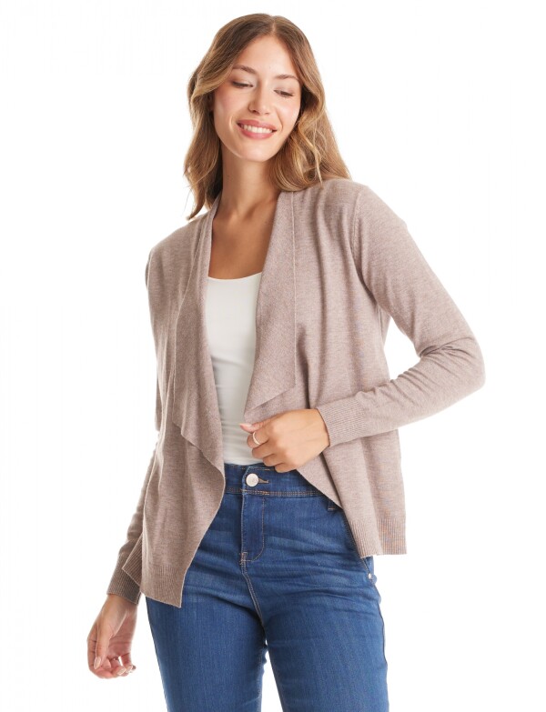 Cardigan Espalda Botones TOSTADO