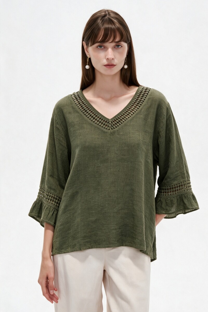 Blusa Surnia - Verde Oliva 
