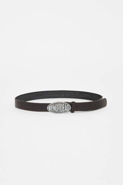 CINTURON BUCKLE LOGO Negro