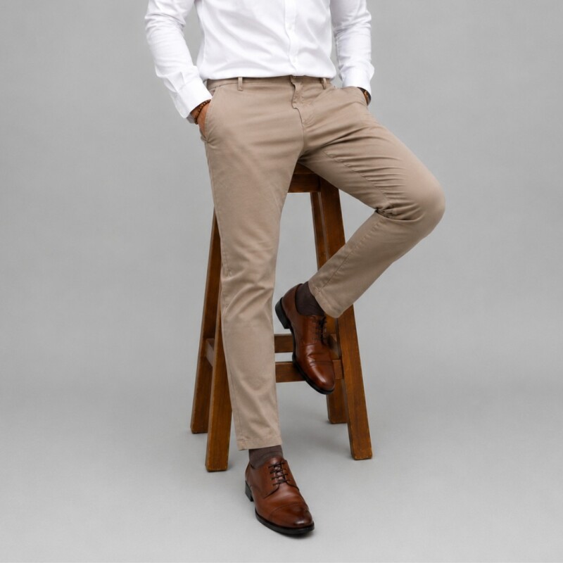 Pantalón Duo Core Beige oscuro