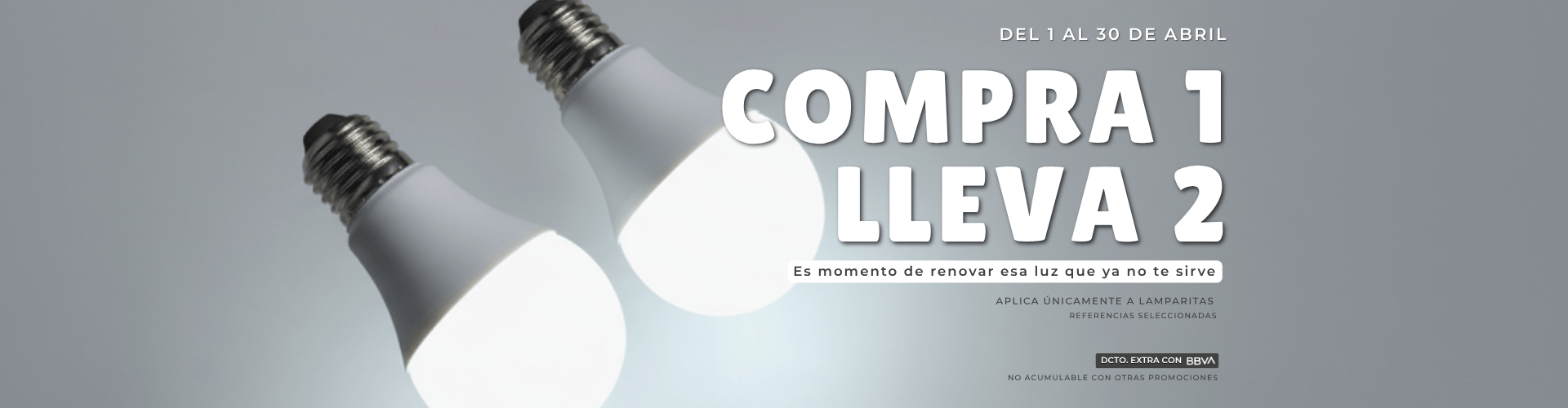 compra 1 lleva 2 luminarias