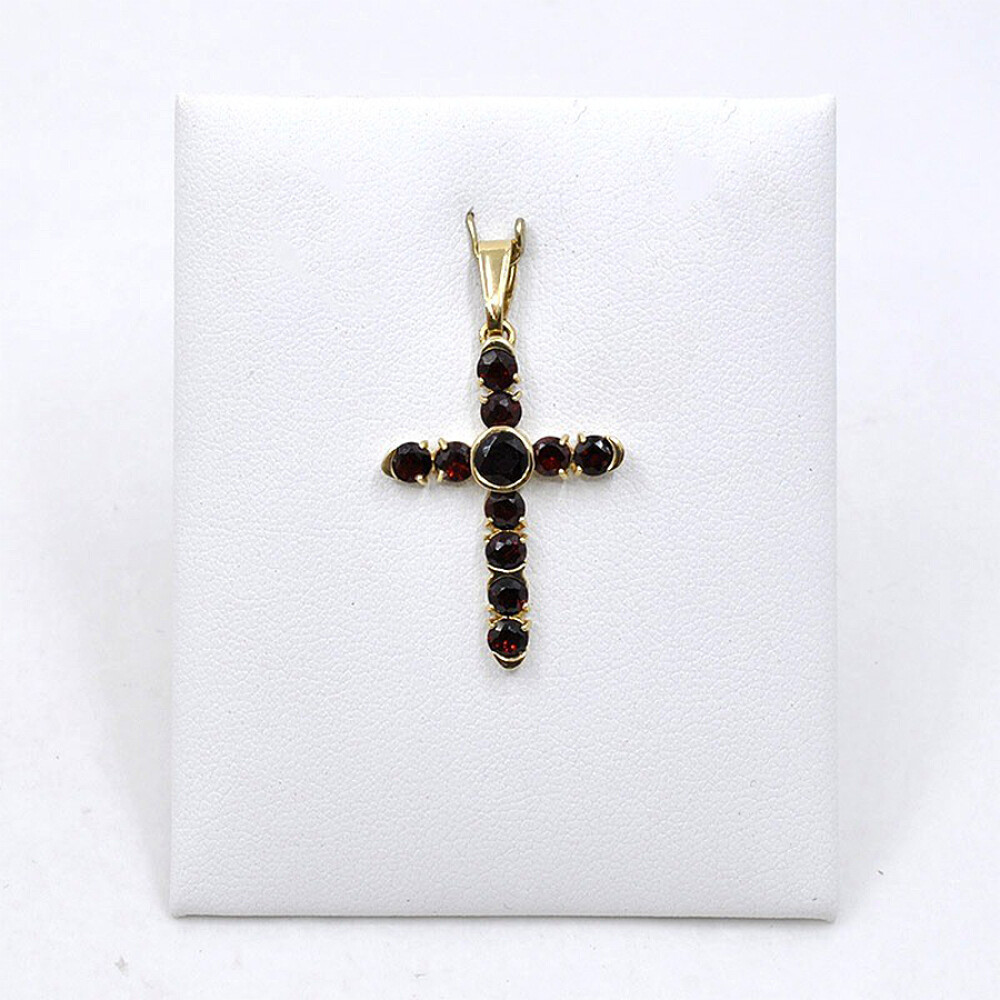 Cruz En Oro 18K Y Granates Cruz En Oro 18K Y Granates