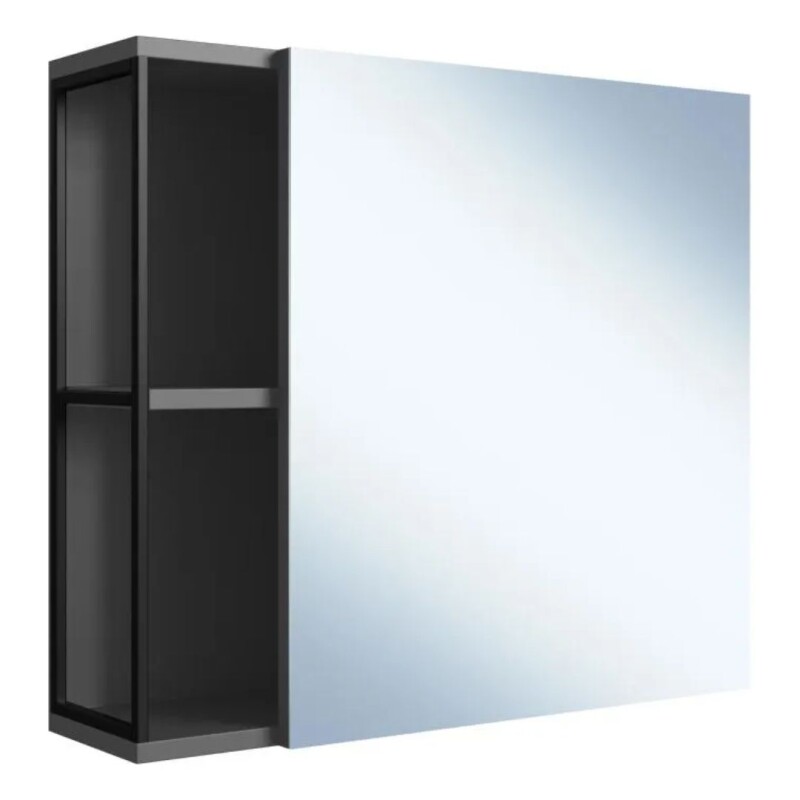 Espejo Botiquin De Baño Blanco Mdp Albi Gris Espejo Botiquin De Baño Blanco Mdp Albi Gris