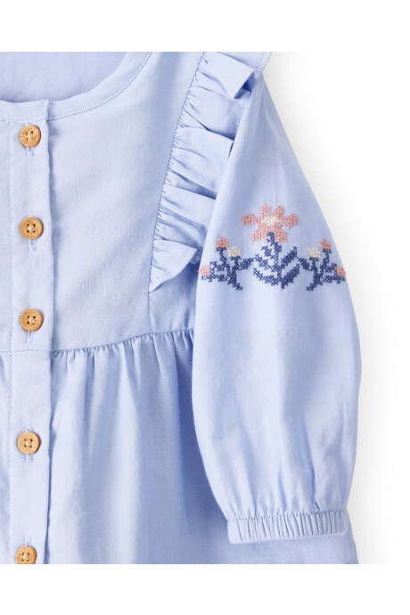 Bulsa de algodón, con bordado floral Bulsa de algodón, con bordado floral