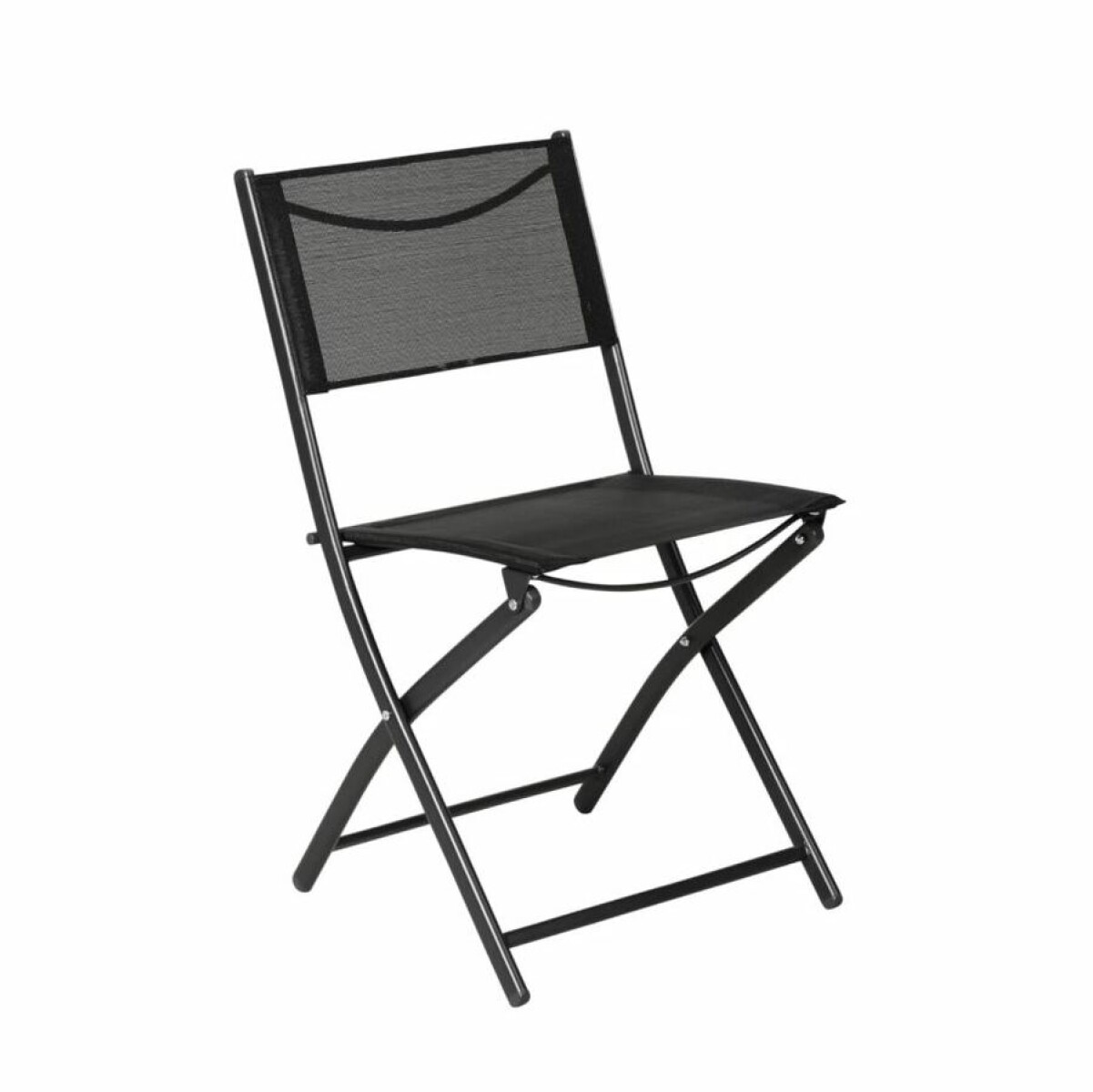 Silla De Patio De Textilina Negro Plegable 4651 