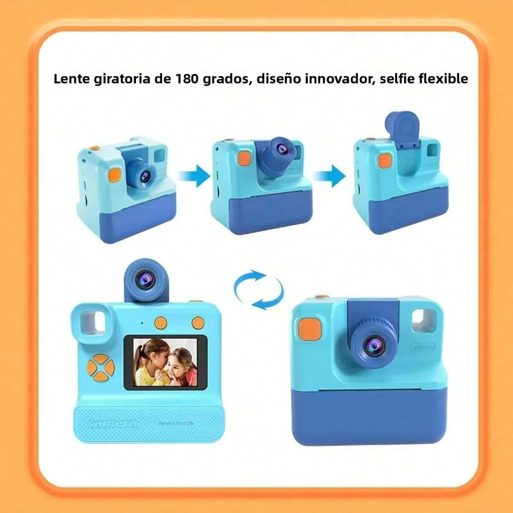 Cámara infantil con impresión instantánea Rosa