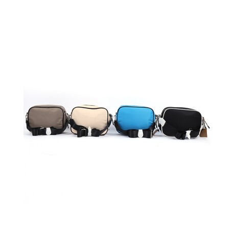 Bandolera Canva Brooklyn celeste con bolsillo antirrobo y correa ajustable Celeste