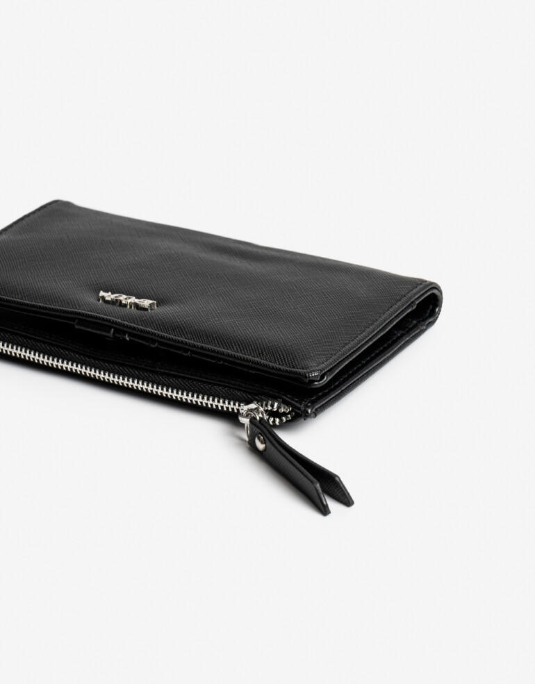 Ficheros Billetera Fichero Con Cierre - Negro