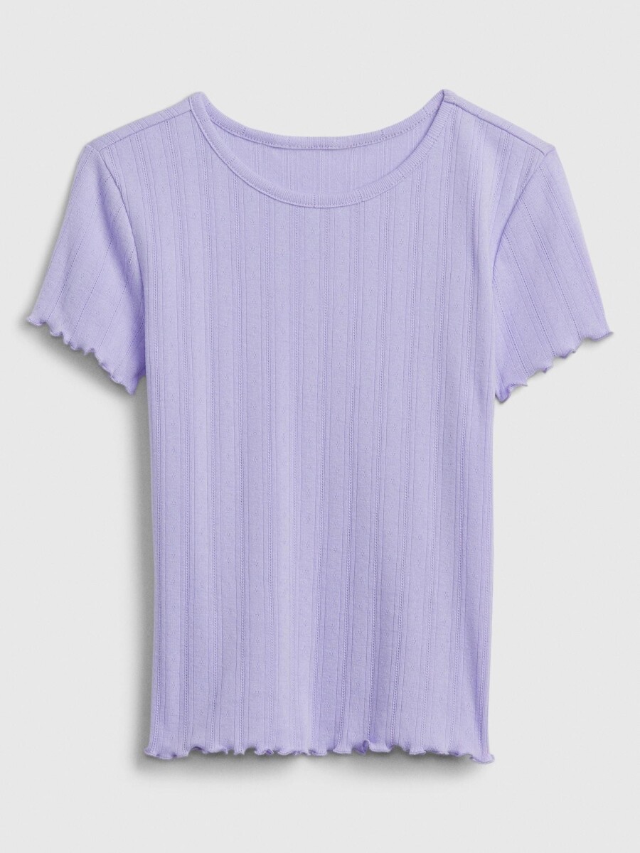 Remera Pointelle Niña - Fresh Lavender 