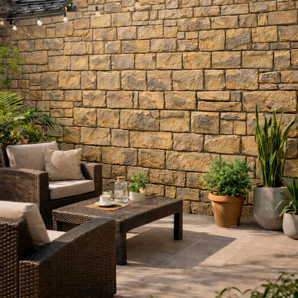 Revestimiento para exterior de poliuretano imitación piedra /  placa de 150x75 cm Revestimiento Para Exterior De Poliuretano Imitación Piedra /  Placa De 150x75 Cm