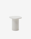 Mesa auxiliar Macarella de cemento blanco 48 x 47 cm