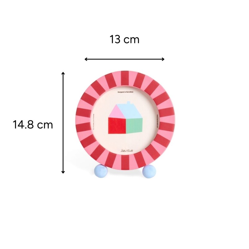 Portaretrato circular de madera Circus