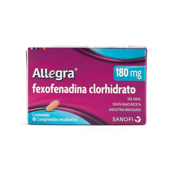 ALLEGRA 180 MG. CJ X 10 COMPRIMIDOS única