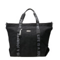 Bolso Miss Carol Ravi Con Asa Estampada Negro