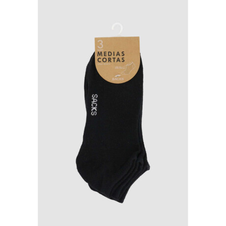 Medias cortas al tobillo en colores lisos Negro