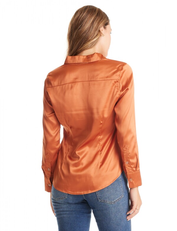 Camisa Saten TERRACOTA