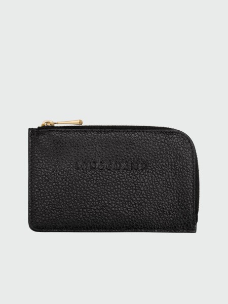 Longchamp -Tarjetero compacto, Le Foulonné Negro