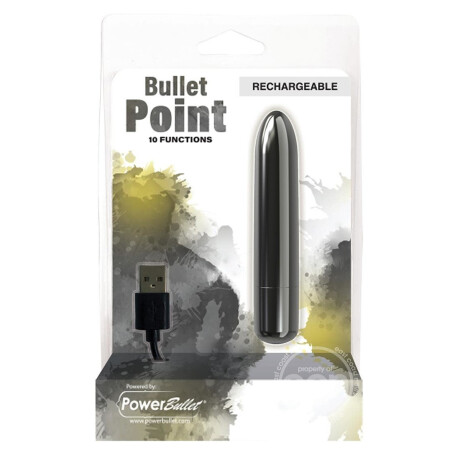 Bullet Point Recargable Balita Vibradora Negro Bullet Point Recargable Balita Vibradora Negro