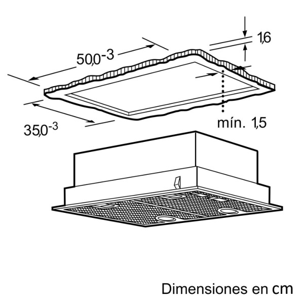 Campana De Integración Bosch Dhl555bl 53cm CAMPANA BOSCH DHL555BL