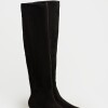 Bota caña alta Jolene en efecto gamuza Negro