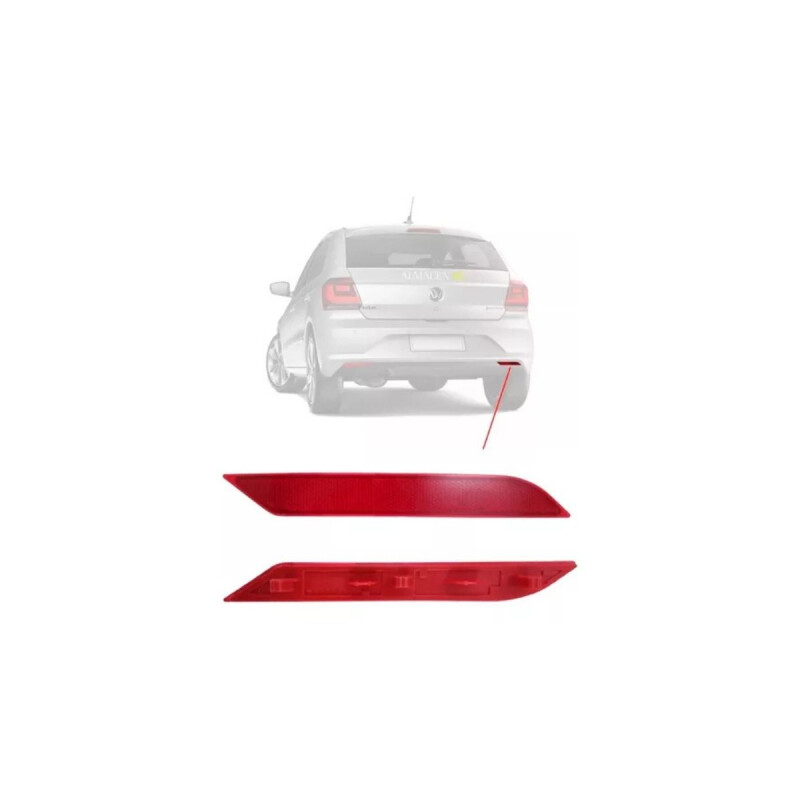 REFLECTOR DE PARAGOLPE TRASERO DERECHO GOL G7 HATCH 16/18 Reflector De Paragolpe Trasero Derecho Gol G7 Hatch 16/18
