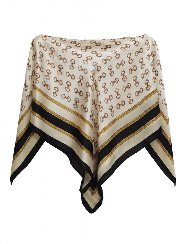 Poncho Saten Cadenas BEIGE/MULTI