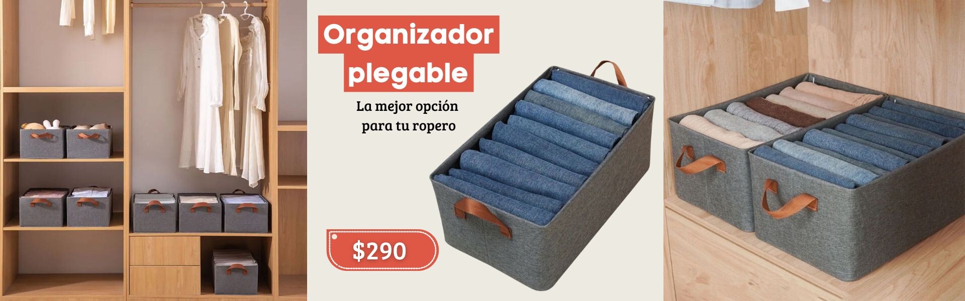 Organizador Almacenamiento Plegable Estructura Metálica