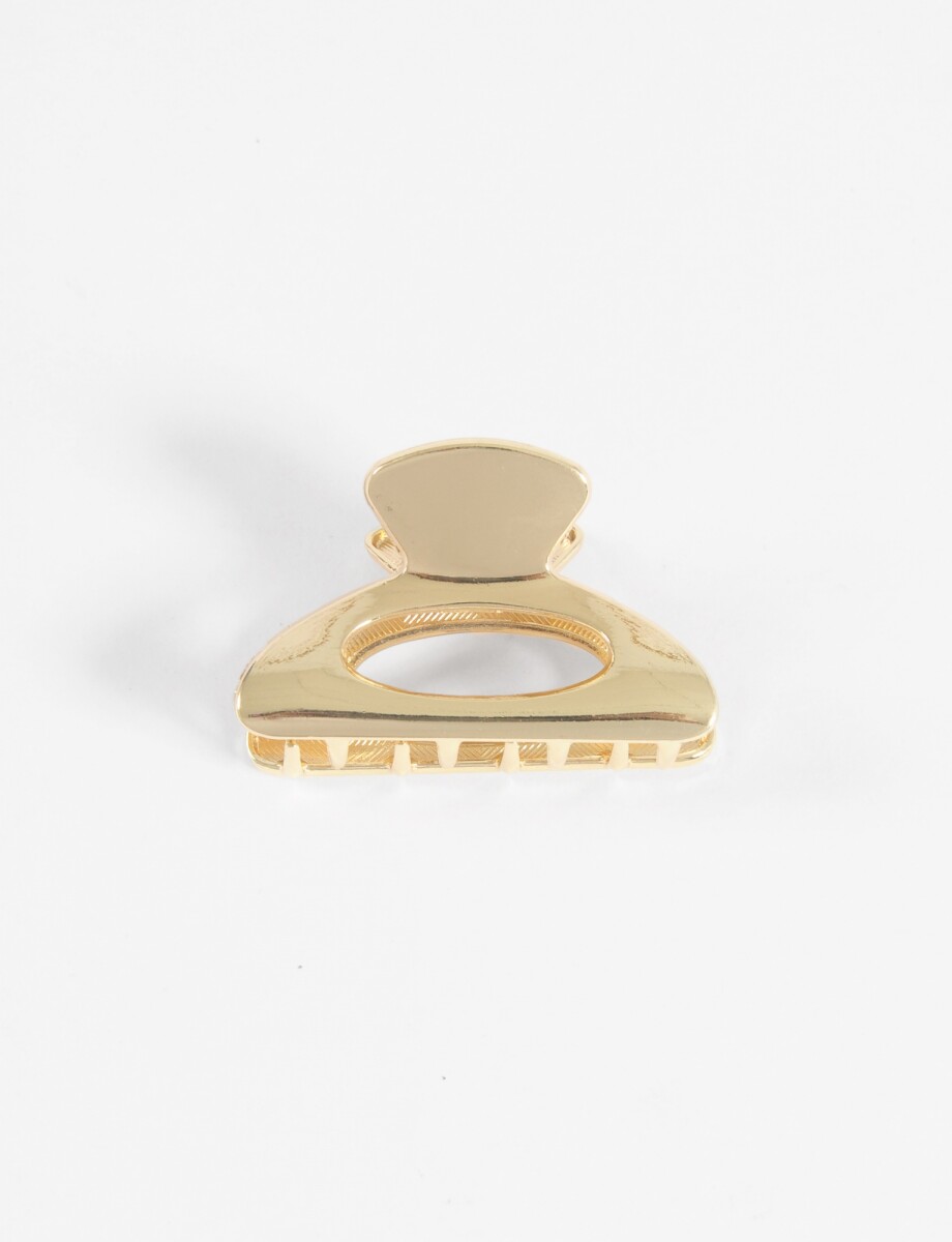 Broche metálico ovalado - dorado 
