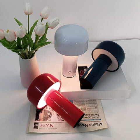Lámpara de mesa hongo inalám. blanco USB cálida AI9861